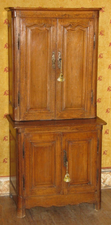 Rare Beech Wood Small Cabinet A Deux Corps