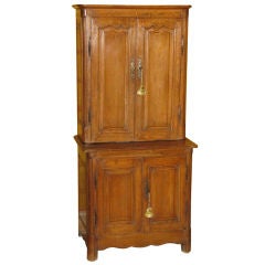 Rare Beech Wood Small Cabinet A Deux Corps Rare Beech Wood Small Cabinet A Deux Corps
