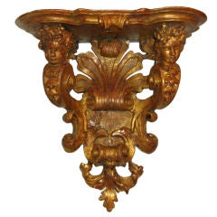 A late Baroque gilded wood bracket (console d'applique)