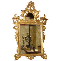 A Venetian Rococo Gilded Wood Mirror