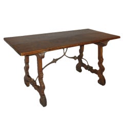 A walnut refectory table