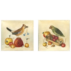 A pair of tempera paintings on parchment