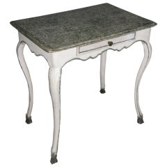 A single drawer painted white table