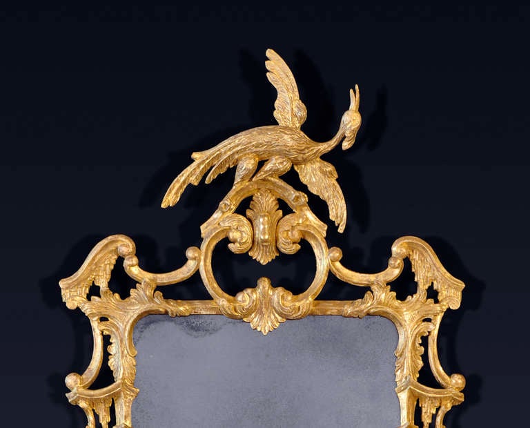 English Pair of George III Giltwood Mirrors For Sale