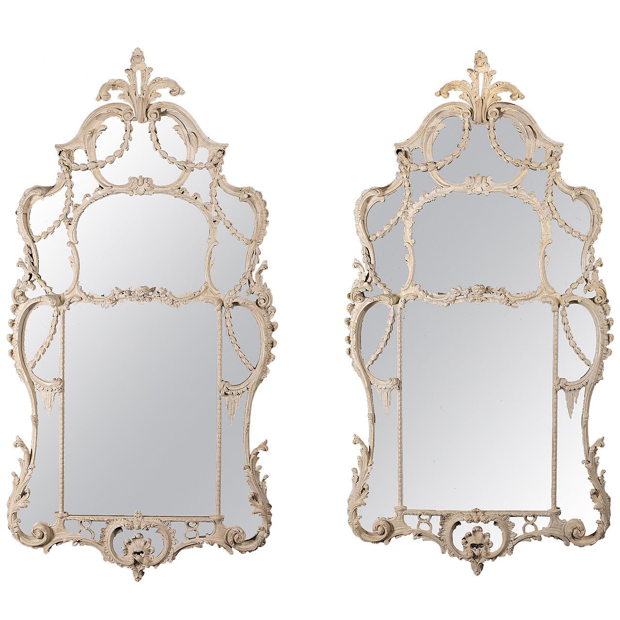 Superb Pair of George II Mirrors in the Manner of John Linnell For Sale