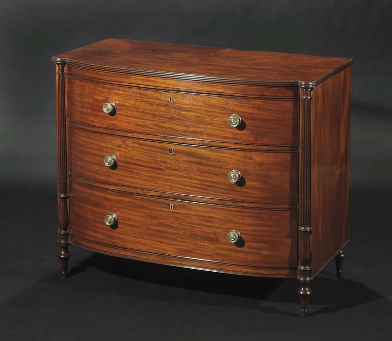 Georgian Pair of Fine George III Mahogany Chests of Drawers For Sale