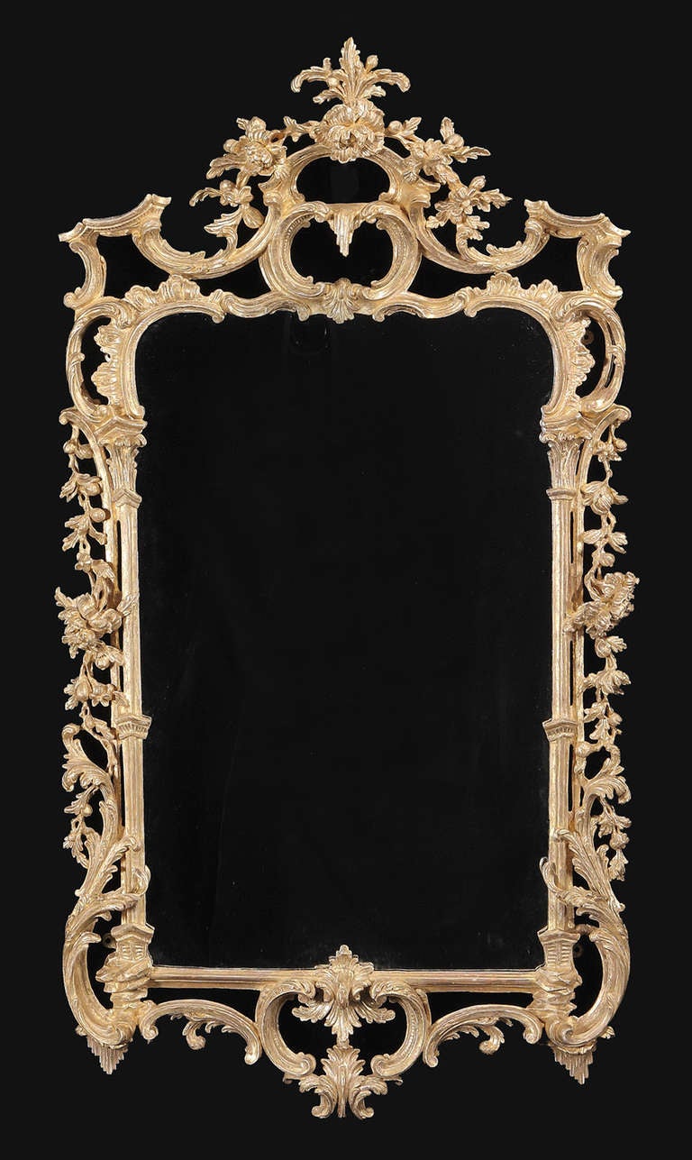 Georgian Pair of George III Giltwood Mirrors For Sale