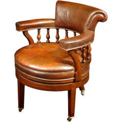 A William IV Mahogany Swivel Armchair