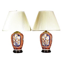 A Pair Of Late 19th Century Imari Porcelain Vases