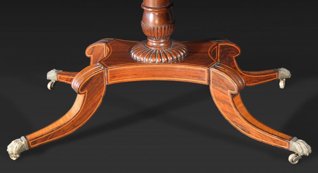 British Regency Rosewood and Satinwood Sofa Table For Sale