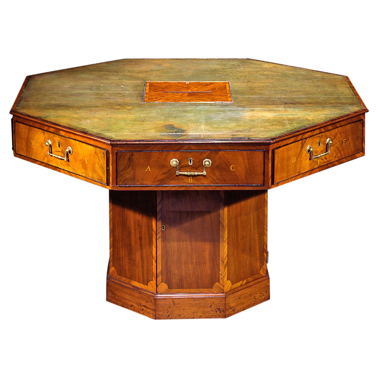 George III Mahogany Octagonal Rent Table For Sale
