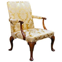 George II Walnut Open Armchair 6