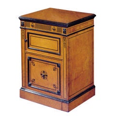 George IV Amboyna Side Cabinet with Ebony Inlaid Decoration