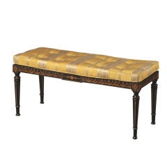 Regency Black Japanned Bench