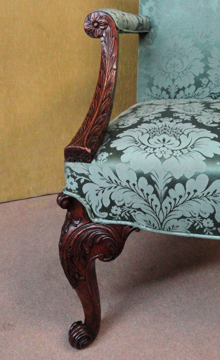 George II Walnut Library Armchair For Sale 2