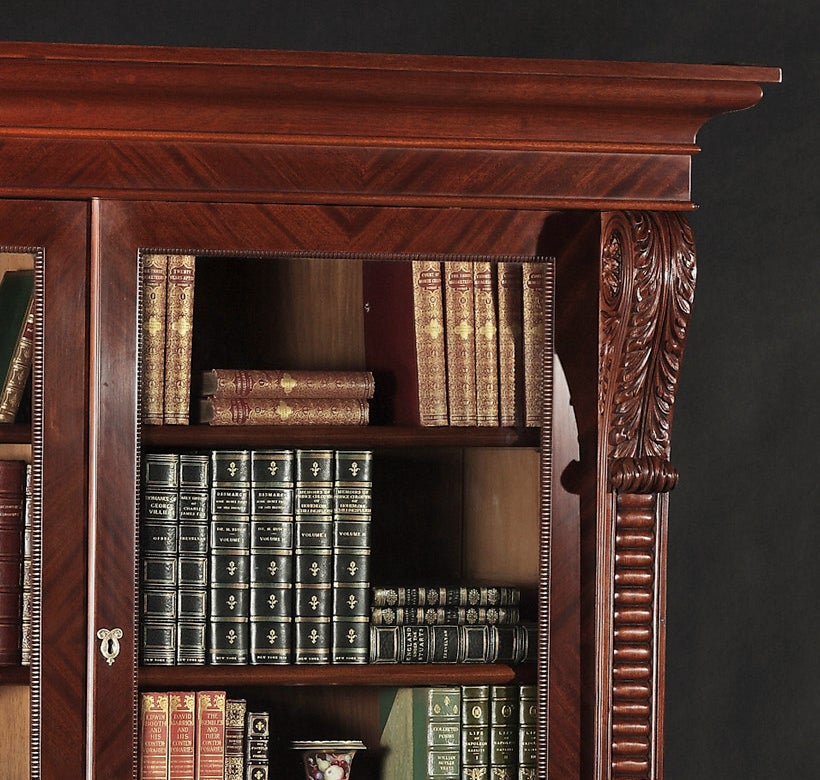 20th Century Scottish George IV Mahogany Secretaire Bookcase For Sale