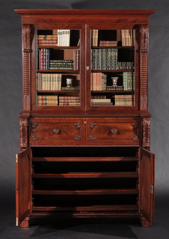 Scottish George IV Mahogany Secretaire Bookcase For Sale 3