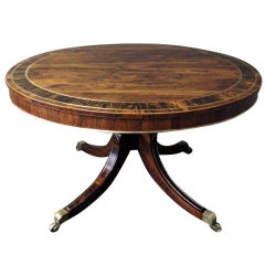 A Regency Rosewood Round Tilt-top Table In The Manner Of George Bullock