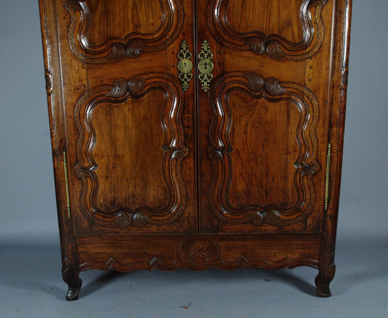 French Louis XV Walnut Armoire from Rennes