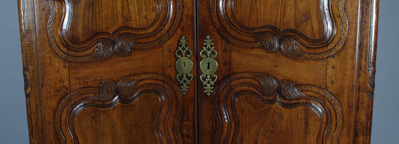 Louis XV Walnut Armoire from Rennes 1