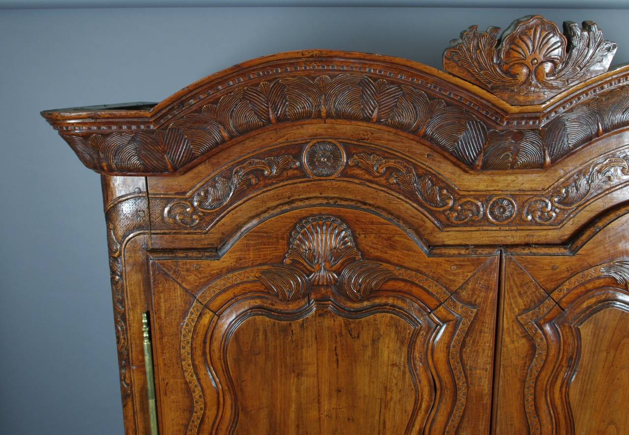 Louis XV Walnut Armoire from Rennes 2