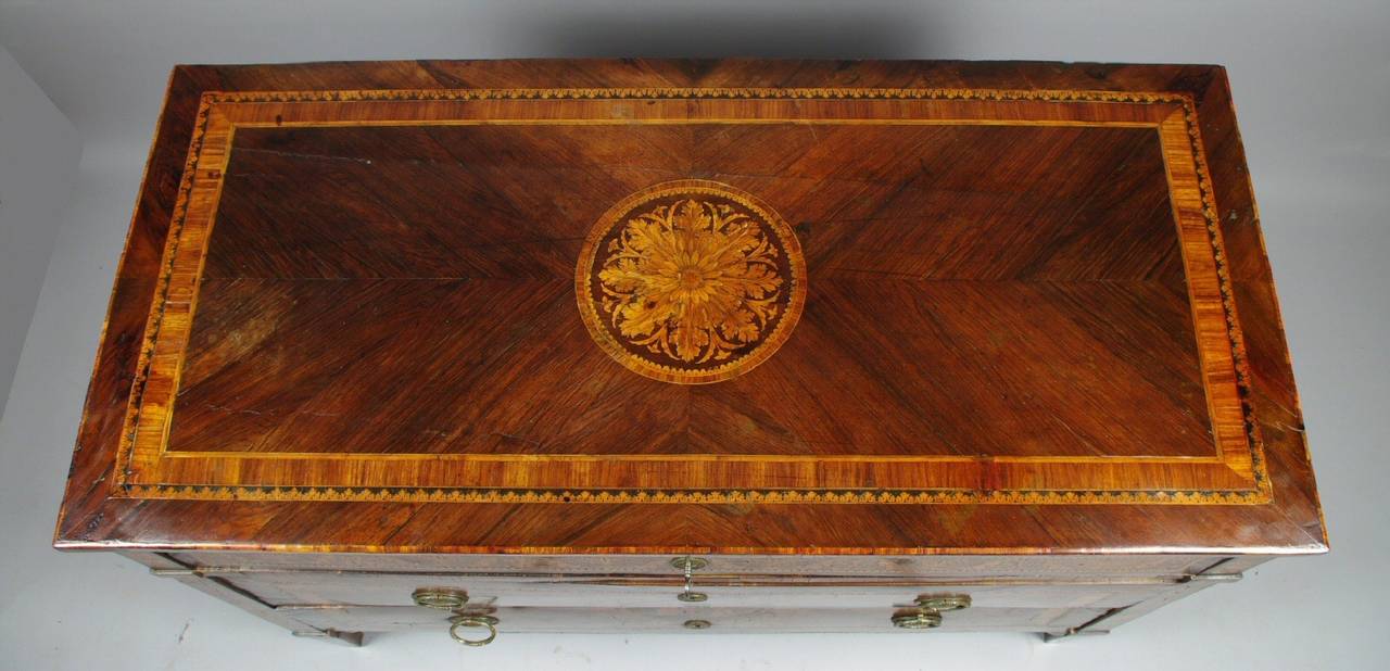 Late 18th Century Fine Marquetry Commode Attributed to Gaspare Bassani