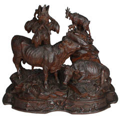 Antique Fine Black Forest Carving by Johann Grossmann