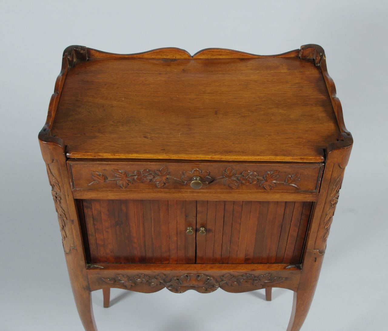 European Louis XV Walnut Bedside Table