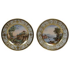 Fine Pair of Naples Plates