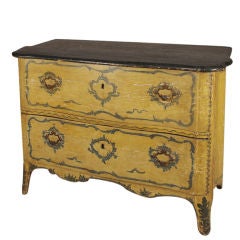 Painted Italian Serpentine Chest of Drawers