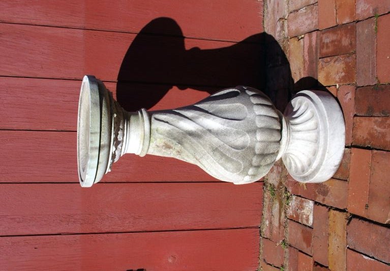 Carved marble sundial pedestal, after the 18th century model designed by James Gibbs.<br />
<br />
This gorgeous pedestal lost its sundial long ago. It can easily be used as a base for a sculpture or an urn. The opening for the sundial is 12¼