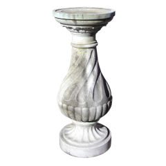 Carved Marble Sundial Pedestal