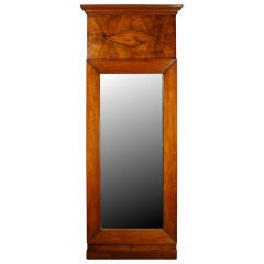 Biedermeier Walnut Pier Mirror