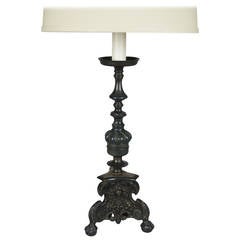 Baroque Style Brass Candlestick Lamp 3