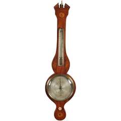 George III Mahogany Wheel Barometer