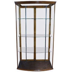 Antique Edwardian Bow Front Display Cabinet