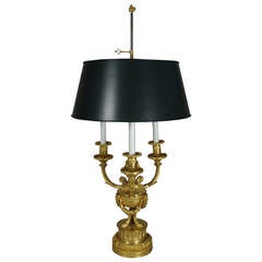 Antique Monumental Louis XVI Style Bouillotte Lamp