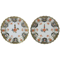 Pair of Meissen Porcelain Imari Plates
