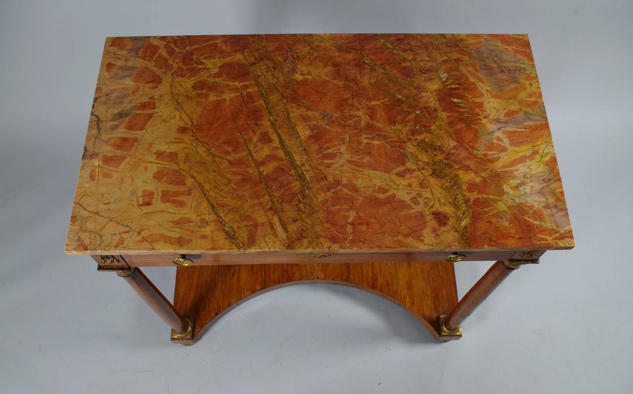 Early 19th Century Italian Empire Cherrywood Console Table