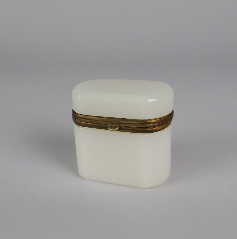 Small White Opaline Box