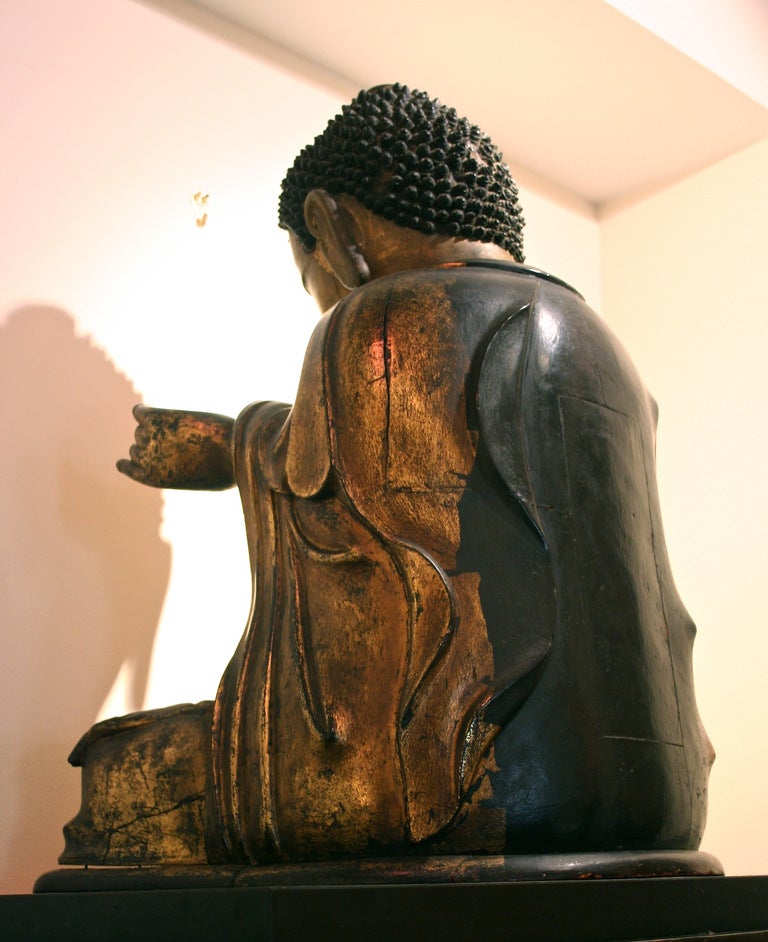 Wood Korean Buddha For Sale