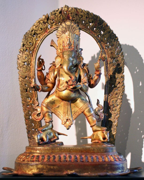 Nepalese Gilt Ganapati For Sale