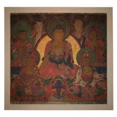 Large Korean Painting of Shakyamuni, Bodhisattvas, and Arhants