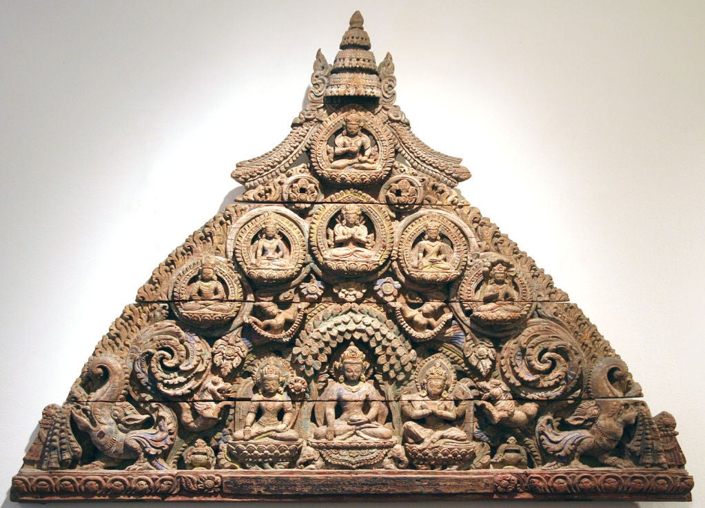Carved Wooden Nepalese Torana