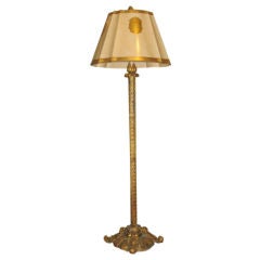 Antique Italian Rococo Style Giltwood Floor Lamp