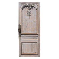 19th Century French Oak Carved Door