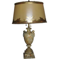 Neoclassic Style Carved Marble Urn Lamp