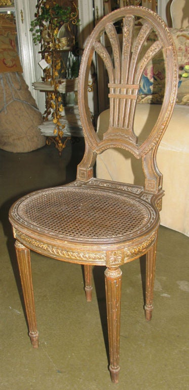 Italian Renaissance Style Caned Side Chair
