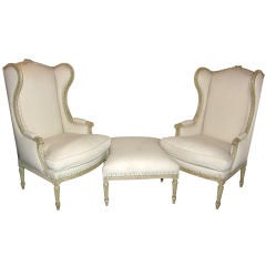 French Louis XVI Style Handcarved Duchesse Brisee