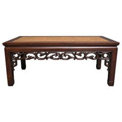 Rosewood Table with Woven Bamboo Top